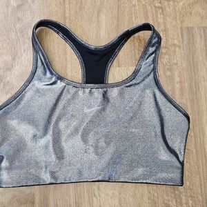 Nike silver sports bra